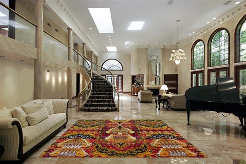 Modern Multicolor Hand Knotted 80 X 100  Area Rug 151-18695 Image 2