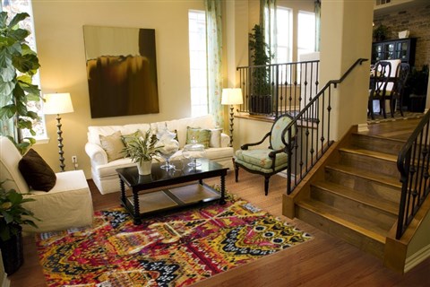 Modern Multicolor Hand Knotted 80 X 100  Area Rug 151-18695 Image 9