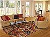Modern Multicolor Hand Knotted 80 X 100  Area Rug 151-18695 Thumb 11