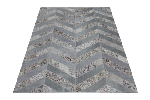 Modern Grey Hand Knotted 66 X 100 Area Rug 151-18696 Image 5