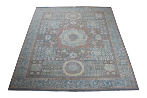 Baluch Blue Hand Knotted 124 X 155  Area Rug 151-18698 Image 1