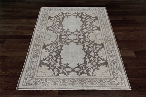 Chobi Brown Hand Knotted 40 X 57  Area Rug 151-18700 Image 8