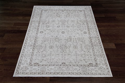 Chobi Grey Hand Knotted 60 X 83  Area Rug 151-18701 Image 4