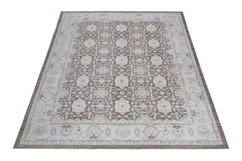 Chobi Brown Hand Knotted 90 X 118  Area Rug 151-18705 Image 6