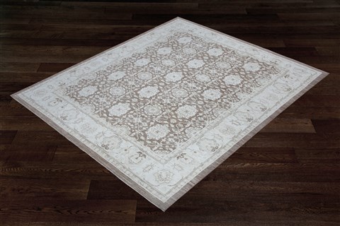 Chobi Brown Hand Knotted 90 X 118  Area Rug 151-18705 Image 9