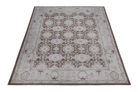 Chobi Brown Hand Knotted 80 X 102  Area Rug 151-18706 Image 7