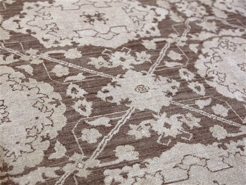 Chobi Brown Hand Knotted 80 X 102  Area Rug 151-18706 Image 11