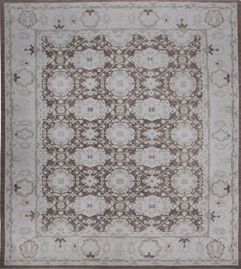 Chobi Brown Hand Knotted 80 X 102  Area Rug 151-18706 Image 0