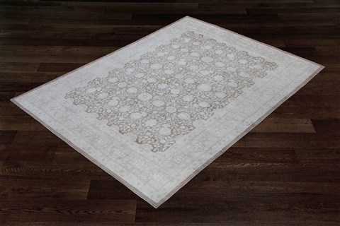 Chobi Brown Hand Knotted 90 X 124  Area Rug 151-18708 Image 10