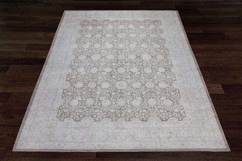 Chobi Brown Hand Knotted 90 X 124  Area Rug 151-18708 Image 7