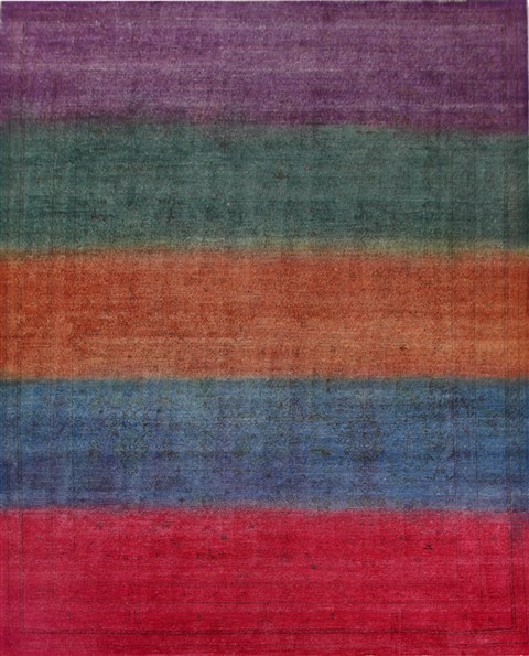Modern Multicolor Hand Knotted 80 X 105  Area Rug 151-18710 Image 0