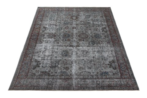 Chobi Grey Hand Knotted 94 X 122  Area Rug 151-18712 Image 8