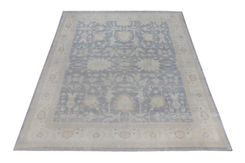 Chobi Blue Hand Knotted 120 X 147  Area Rug 151-18716 Image 7