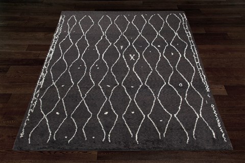 Modern Brown Square Hand Knotted 10 X 10  Area Rug 151-18719 Image 1