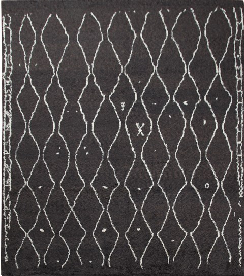 Modern Brown Square Hand Knotted 10 X 10  Area Rug 151-18719 Image 0
