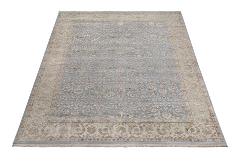 Tabriz Blue Hand Knotted 80 X 100  Area Rug 151-18724 Image 10