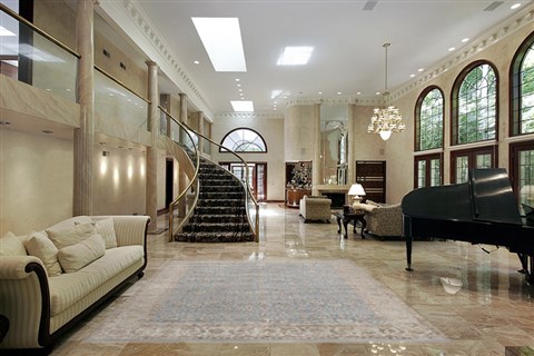 Tabriz Blue Hand Knotted 80 X 100  Area Rug 151-18724 Image 3