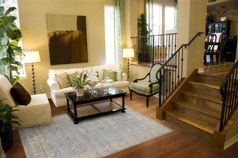 Tabriz Blue Hand Knotted 80 X 100  Area Rug 151-18724 Image 1