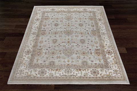 Oushak Grey Hand Knotted 120 X 150  Area Rug 151-18729 Image 3