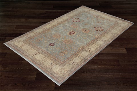 Kashan Blue Hand Knotted 50 X 80  Area Rug 151-18736 Image 7