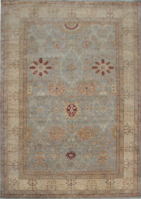 Kashan Blue Hand Knotted 50 X 80  Area Rug 151-18736 Image 0