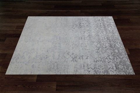 Indo-Nepal Grey Square Hand Knotted 10 X 10  Area Rug 151-18738 Image 11