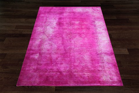Modern Purple Hand Knotted 51 X 87  Area Rug 151-18739 Image 4