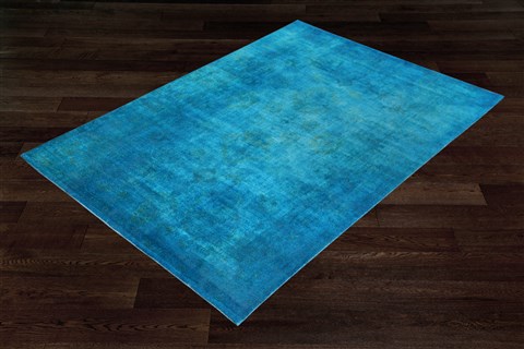 Modern Blue Hand Knotted 60 X 90  Area Rug 151-18741 Image 8
