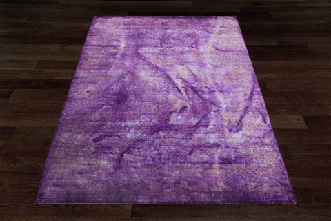 Modern Purple Hand Knotted 63 X 104  Area Rug 151-18742 Image 2