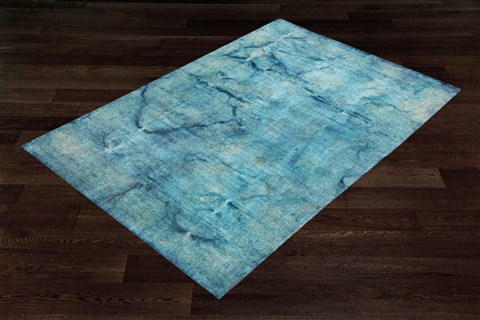 Modern Blue Hand Knotted 60 X 100  Area Rug 151-18744 Image 1