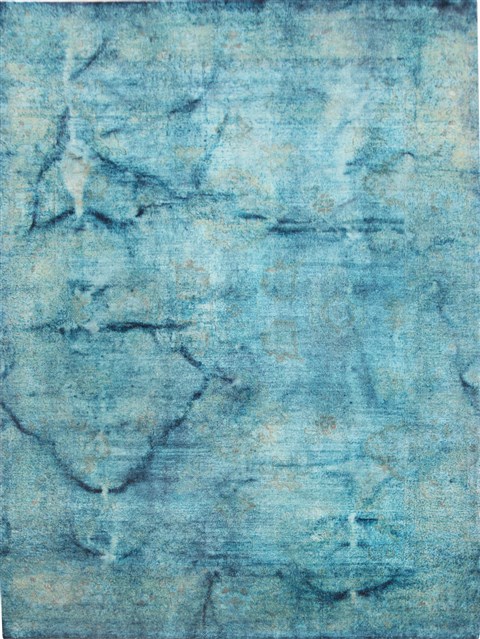 Modern Blue Hand Knotted 60 X 100  Area Rug 151-18744 Image 0