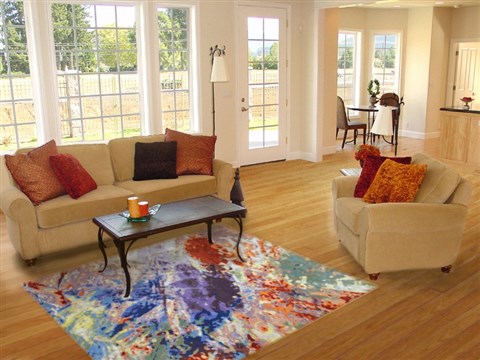 Modern Multicolor Hand Knotted 50 X 80  Area Rug 151-18747 Image 5