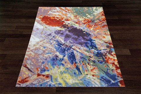 Modern Multicolor Hand Knotted 50 X 80  Area Rug 151-18747 Image 9