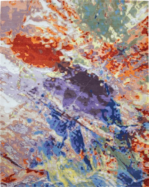 Modern Multicolor Hand Knotted 50 X 80  Area Rug 151-18747 Image 0