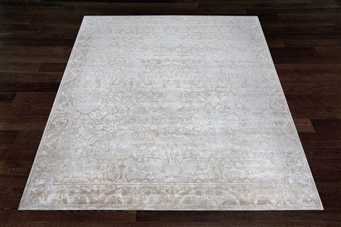 Indo-Nepal Grey Hand Knotted 80 X 100  Area Rug 151-18752 Image 7