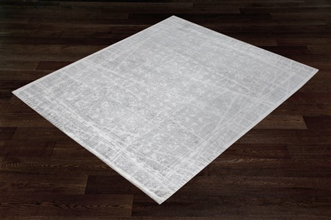 Indo-Nepal Grey Hand Knotted 80 X 100  Area Rug 151-18753 Image 7