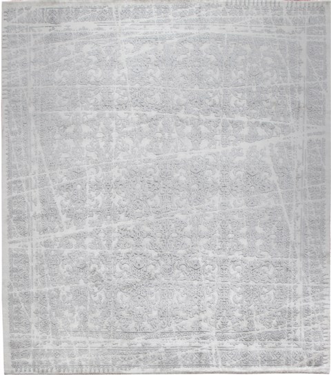 Indo-Nepal Grey Hand Knotted 80 X 100  Area Rug 151-18753 Image 0