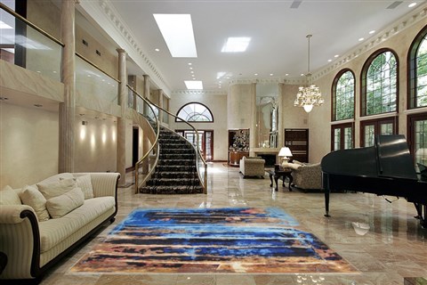 Modern Multicolor Hand Knotted 80 X 100  Area Rug 151-18755 Image 3