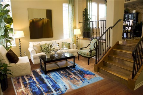 Modern Multicolor Hand Knotted 80 X 100  Area Rug 151-18755 Image 1