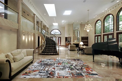 Modern Multicolor Hand Knotted 80 X 100  Area Rug 151-18756 Image 4