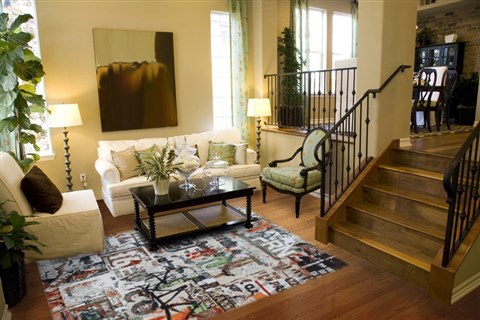 Modern Multicolor Hand Knotted 80 X 100  Area Rug 151-18756 Image 1