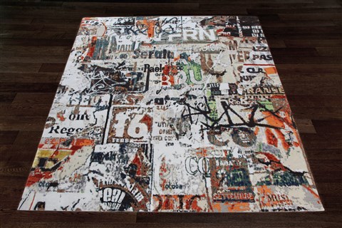 Modern Multicolor Hand Knotted 80 X 100  Area Rug 151-18756 Image 6