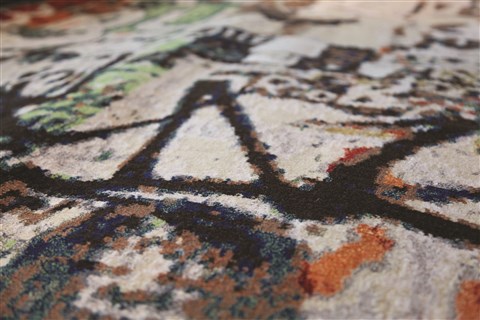 Modern Multicolor Hand Knotted 80 X 100  Area Rug 151-18756 Image 9