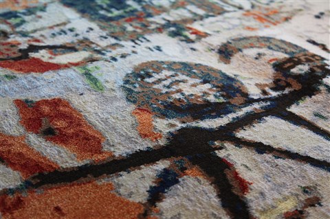 Modern Multicolor Hand Knotted 80 X 100  Area Rug 151-18756 Image 11