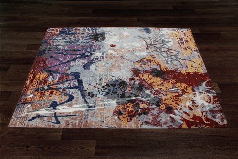 Modern Multicolor Square Hand Knotted 10 X 10  Area Rug 151-18757 Image 4