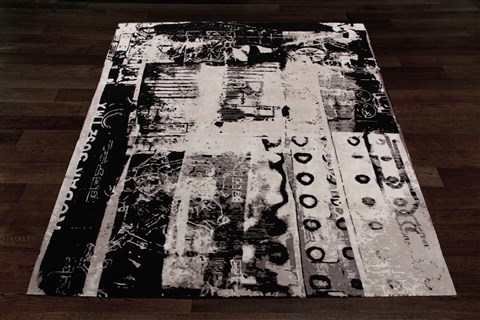 Modern Black Hand Knotted 80 X 100  Area Rug 151-18758 Image 12