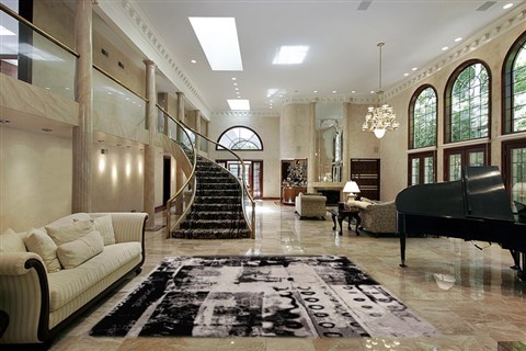 Modern Black Hand Knotted 80 X 100  Area Rug 151-18758 Image 4