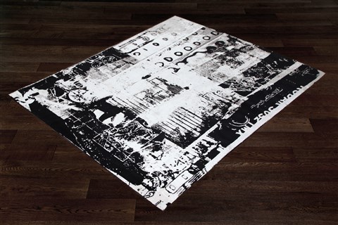 Modern Black Hand Knotted 80 X 100  Area Rug 151-18758 Image 9