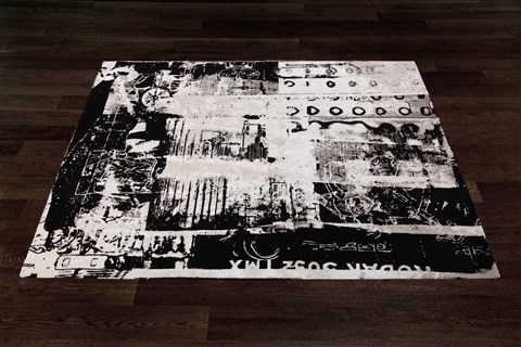 Modern Black Hand Knotted 80 X 100  Area Rug 151-18758 Image 11