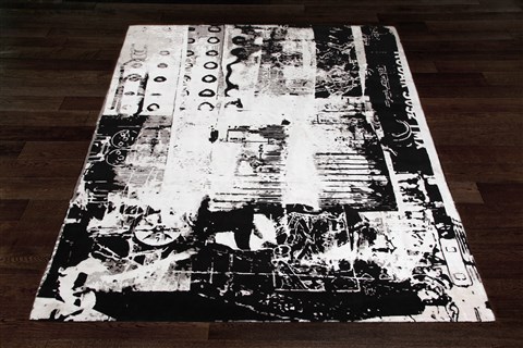 Modern Black Hand Knotted 80 X 100  Area Rug 151-18758 Image 15